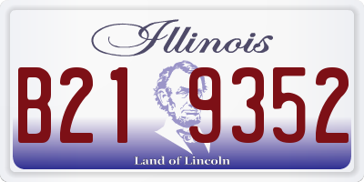 IL license plate B219352