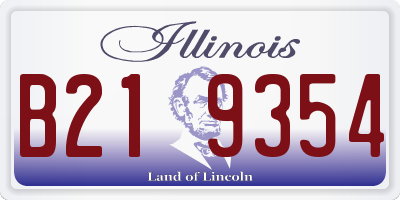 IL license plate B219354