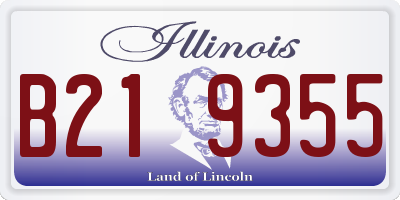 IL license plate B219355