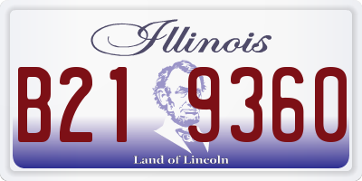 IL license plate B219360
