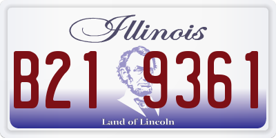 IL license plate B219361