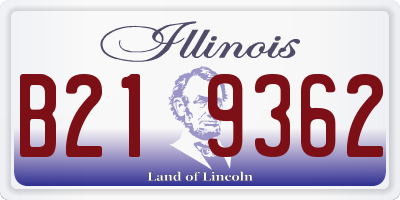 IL license plate B219362