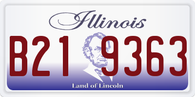 IL license plate B219363