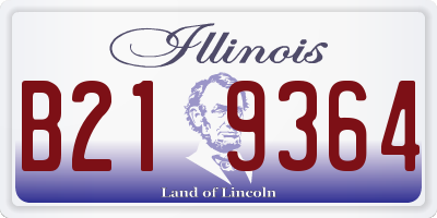 IL license plate B219364