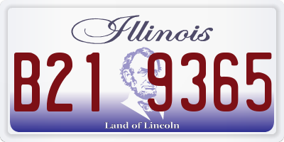 IL license plate B219365