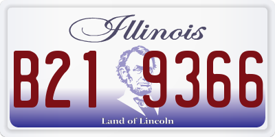 IL license plate B219366