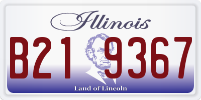 IL license plate B219367