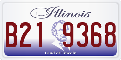 IL license plate B219368