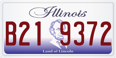 IL license plate B219372