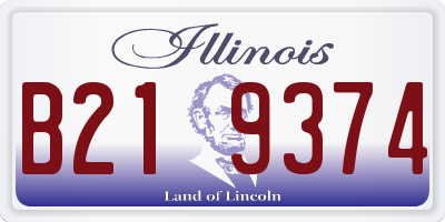 IL license plate B219374