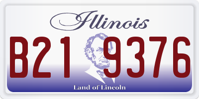 IL license plate B219376