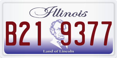 IL license plate B219377