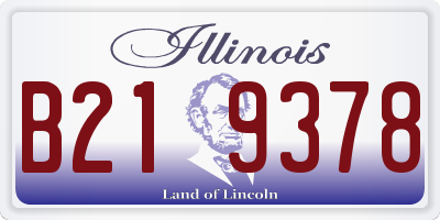 IL license plate B219378