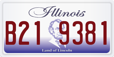 IL license plate B219381