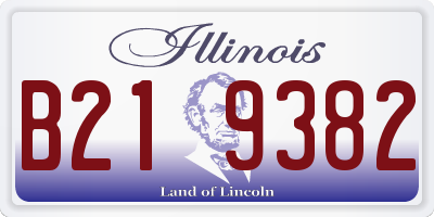 IL license plate B219382