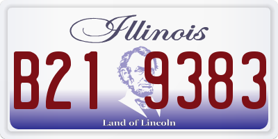 IL license plate B219383