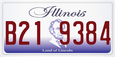 IL license plate B219384