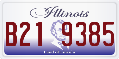 IL license plate B219385