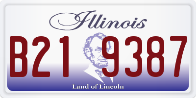 IL license plate B219387