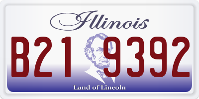 IL license plate B219392