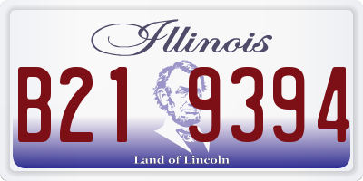 IL license plate B219394