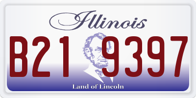 IL license plate B219397