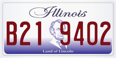 IL license plate B219402