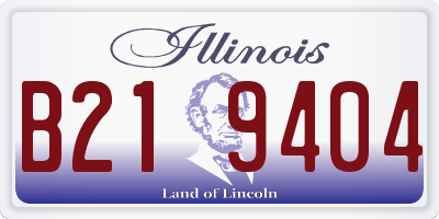 IL license plate B219404