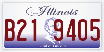 IL license plate B219405