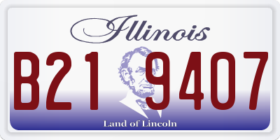 IL license plate B219407