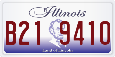 IL license plate B219410