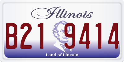 IL license plate B219414