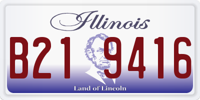 IL license plate B219416