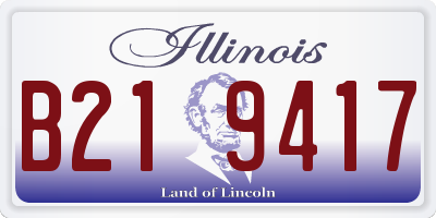 IL license plate B219417