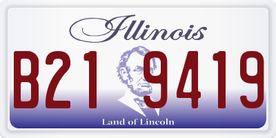 IL license plate B219419