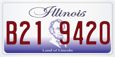 IL license plate B219420