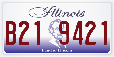 IL license plate B219421