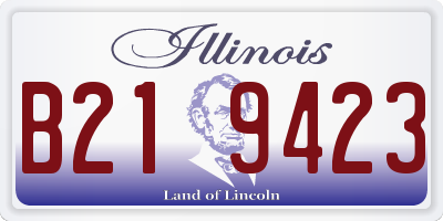 IL license plate B219423