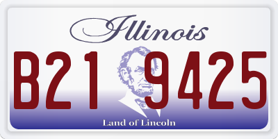 IL license plate B219425