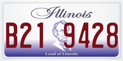 IL license plate B219428