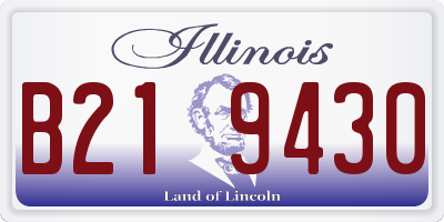 IL license plate B219430