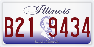IL license plate B219434