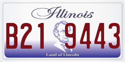 IL license plate B219443