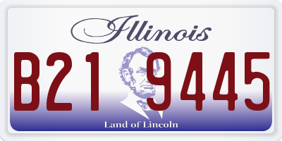 IL license plate B219445