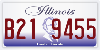 IL license plate B219455