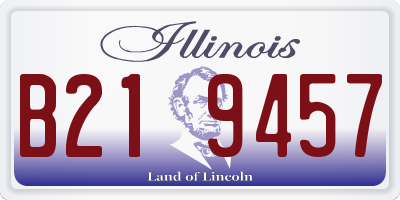 IL license plate B219457