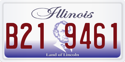 IL license plate B219461