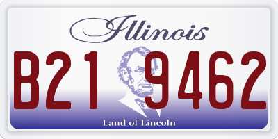 IL license plate B219462