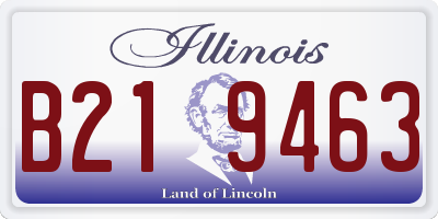 IL license plate B219463