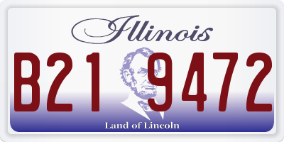 IL license plate B219472